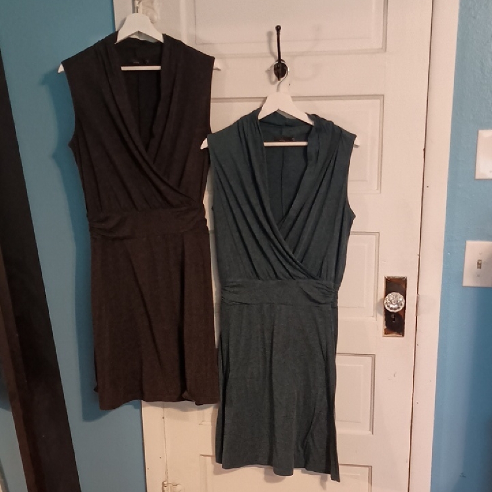 PRANA- Lot Of 2 Dresses -Heathered Black and Teal Size Small